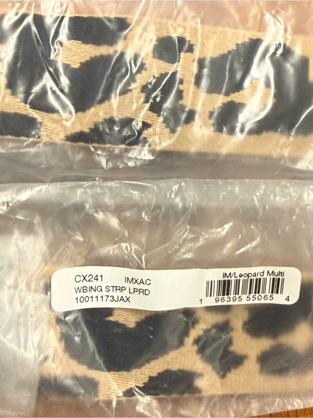 NEW Coach Leopard Print Adjustable Strap in Beige and Black - Picture 2 of 4